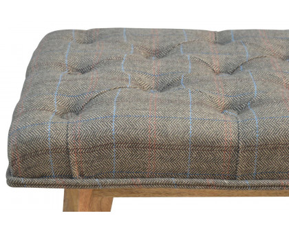 Artisan - Multi Tweed Deep Button Hallway Bench