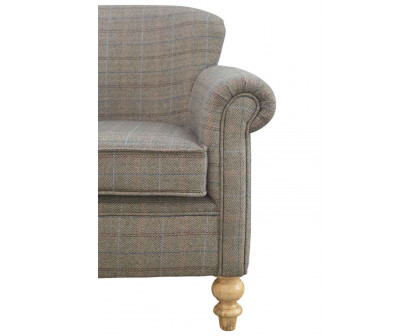 Artisan - Multi Tweed Armchair with Turned Feet