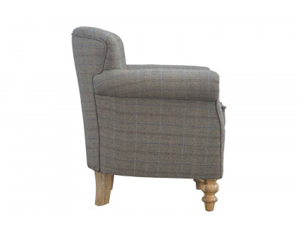 Artisan - Multi Tweed Armchair with Turned Feet