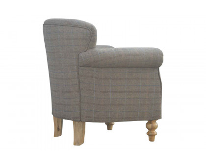 Artisan - Multi Tweed Armchair with Turned Feet