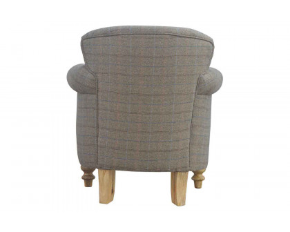 Artisan - Multi Tweed Armchair with Turned Feet