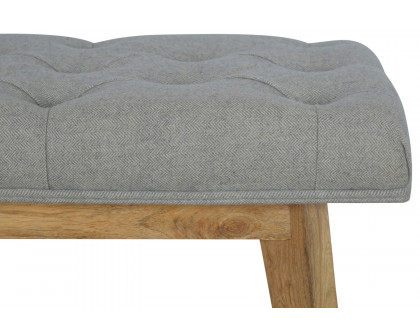 Artisan - Gray Tweed Bench with 1 Drawer