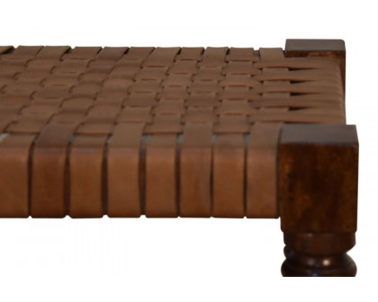 Artisan - Woven Leather Footstool