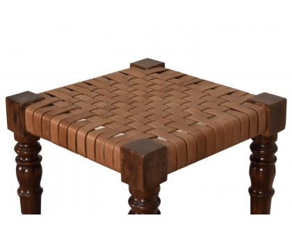 Artisan - Woven Leather Footstool