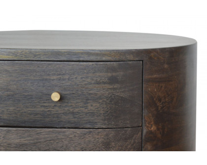 Artisan - Bedside with Brass Legs in Ash Black