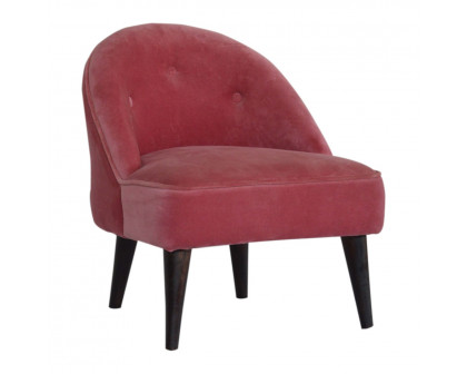 Artisan Deep Button Chair - Pink, Velvet