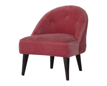 Artisan Deep Button Chair - Pink, Velvet