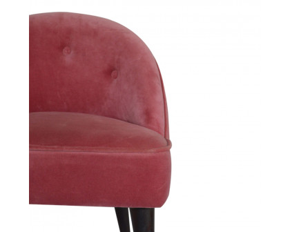 Artisan Deep Button Chair - Pink, Velvet