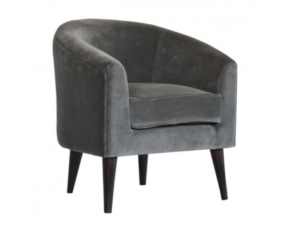 Artisan™ Nordic Style Armchair - Gray, Velvet