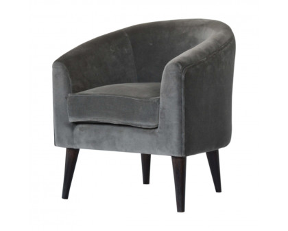 Artisan™ Nordic Style Armchair - Gray, Velvet