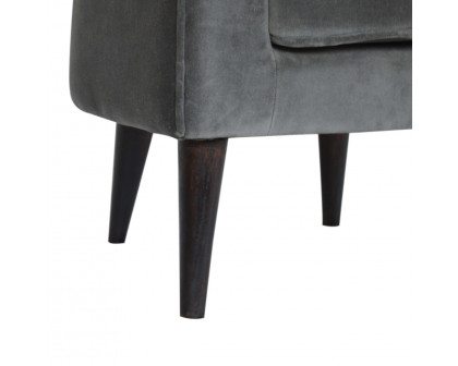 Artisan™ Nordic Style Armchair - Gray, Velvet