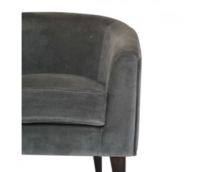 Artisan™ Nordic Style Armchair - Gray, Velvet