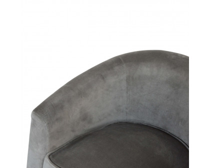 Artisan™ Nordic Style Armchair - Gray, Velvet