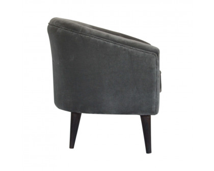 Artisan™ Nordic Style Armchair - Gray, Velvet