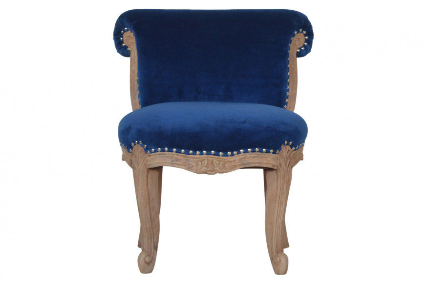 Artisan™ Studded Chair - Velvet, Royal Blue