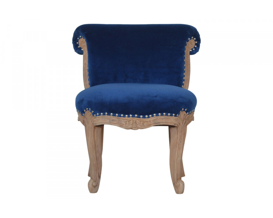 Artisan Studded Chair - Velvet, Royal Blue