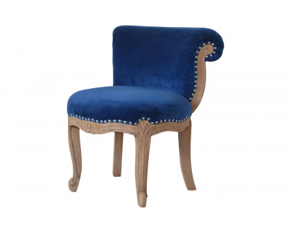 Artisan™ Studded Chair - Velvet, Royal Blue