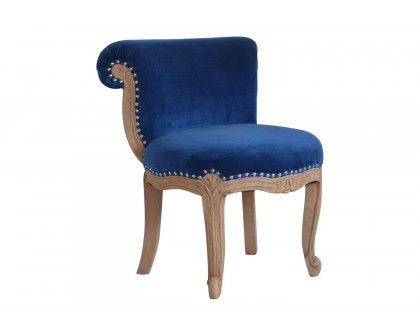 Artisan™ Studded Chair - Velvet, Royal Blue