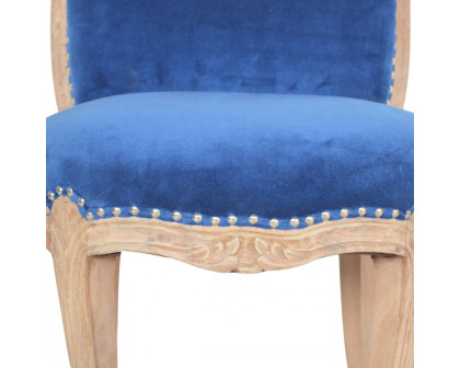 Artisan™ Studded Chair - Velvet, Royal Blue