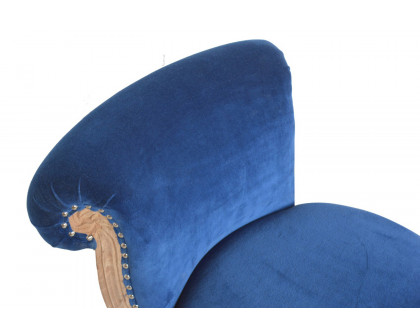 Artisan™ Studded Chair - Velvet, Royal Blue