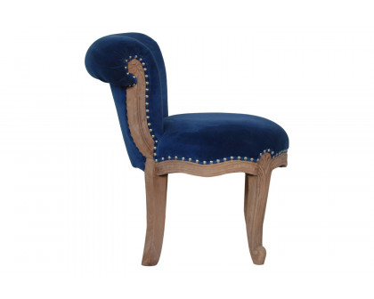 Artisan™ Studded Chair - Velvet, Royal Blue