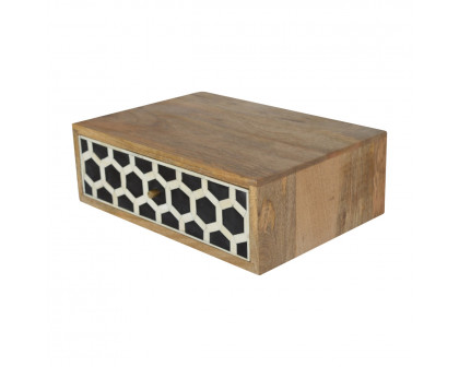 Artisan - Wall Mounted Bone Inlay Nightstand