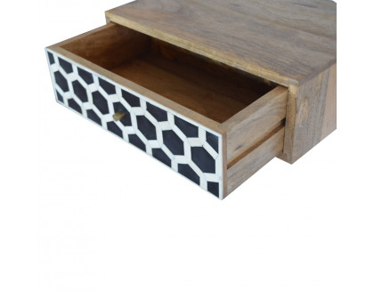 Artisan - Wall Mounted Bone Inlay Nightstand