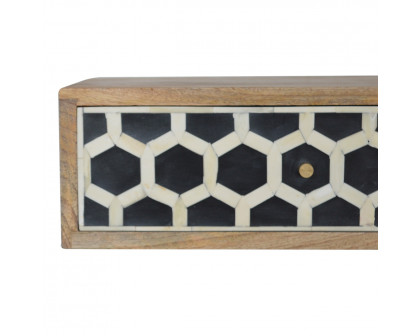 Artisan - Wall Mounted Bone Inlay Nightstand