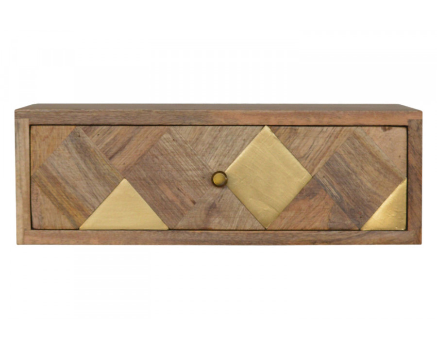 Artisan - Wall Mounted Brass Inlay Bedside