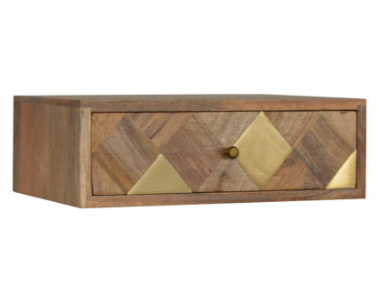 Artisan - Wall Mounted Brass Inlay Bedside