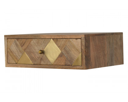 Artisan - Wall Mounted Brass Inlay Bedside