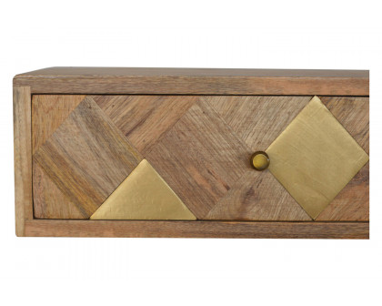 Artisan - Wall Mounted Brass Inlay Bedside