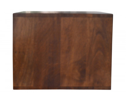 Artisan - Wall Mounted Brass Handle Bedside in Chestnut