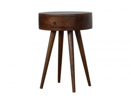 Artisan Nordic Circular Shaped Bedside - Chestnut