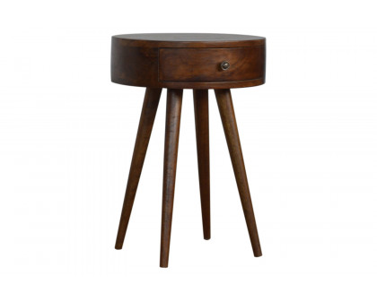 Artisan Nordic Circular Shaped Bedside - Chestnut