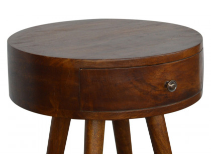 Artisan Nordic Circular Shaped Bedside - Chestnut