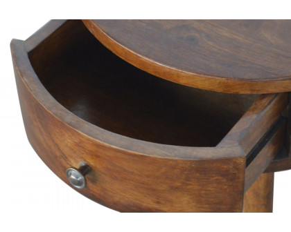 Artisan Nordic Circular Shaped Bedside - Chestnut