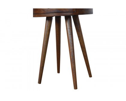 Artisan Nordic Circular Shaped Bedside - Chestnut