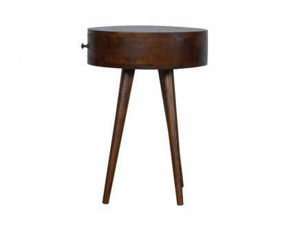 Artisan Nordic Circular Shaped Bedside - Chestnut