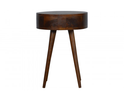 Artisan Nordic Circular Shaped Bedside - Chestnut