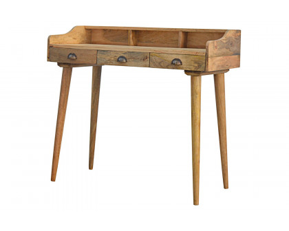 Artisan Nordic Style Gallery Back Writing Desk - Natural Oak-ish