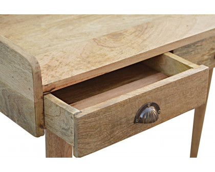 Artisan Nordic Style Gallery Back Writing Desk - Natural Oak-ish