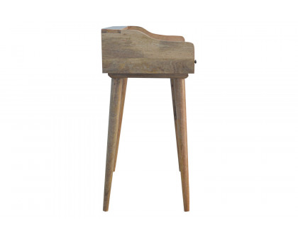 Artisan Nordic Style Gallery Back Writing Desk - Natural Oak-ish