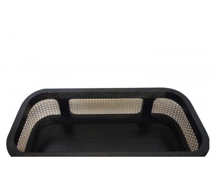 Artisan - Rattan Tray Table in Ash Black