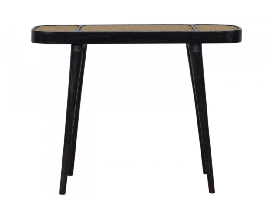 Artisan - Rattan Console Table in Ash Black