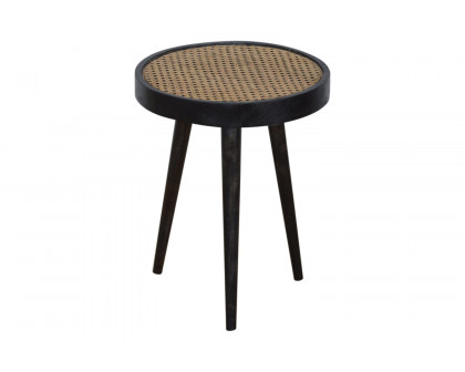 Artisan - Rattan End Table in Ash Black