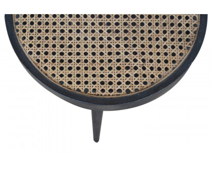 Artisan - Rattan End Table in Ash Black