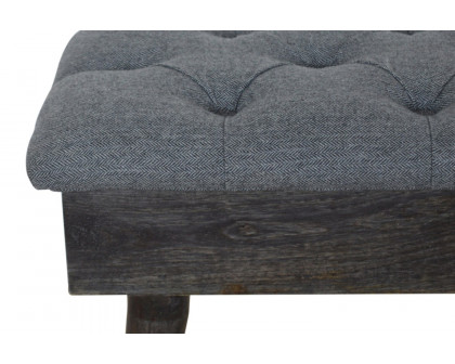 Artisan Black Tweed Storage Bench