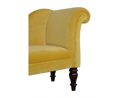 Artisan - Mustard Velvet Chaise