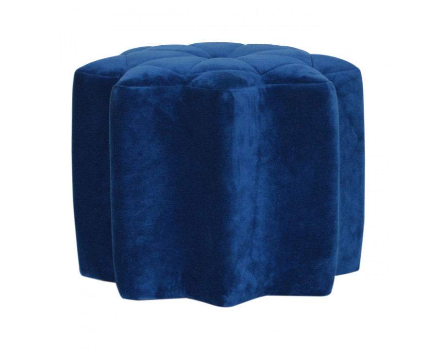 Artisan - Star Footstool in Blue, Velvet